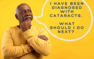 Older man with blog title next to him