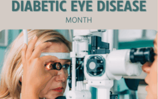 woman getting eye exam