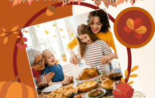family cooking in kitchen